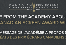 A Note from the Academy about the 2020 Canadian Screen Award Winners