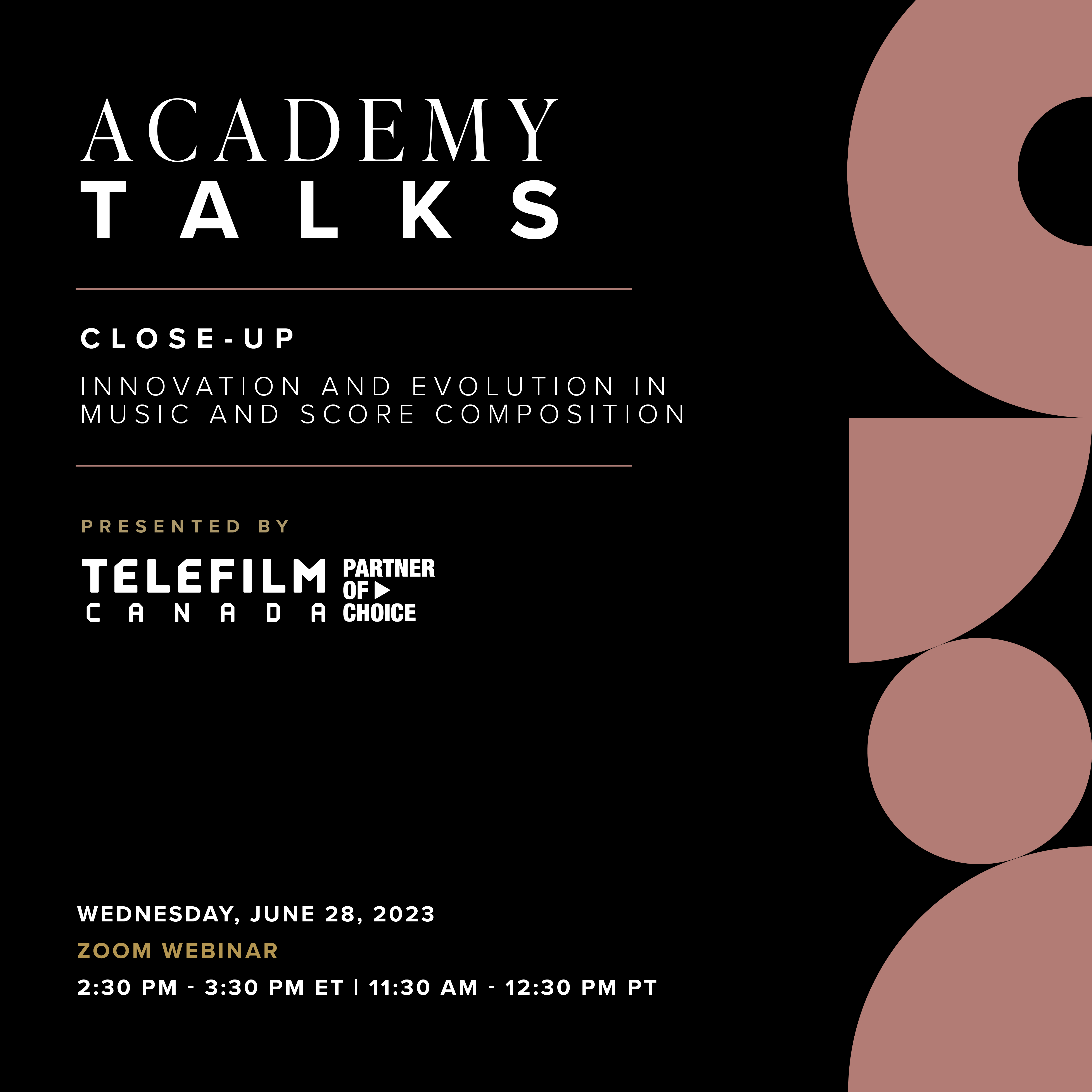 Academy Talks: Close-Up | Innovation and Evolution in Music and Score Composition