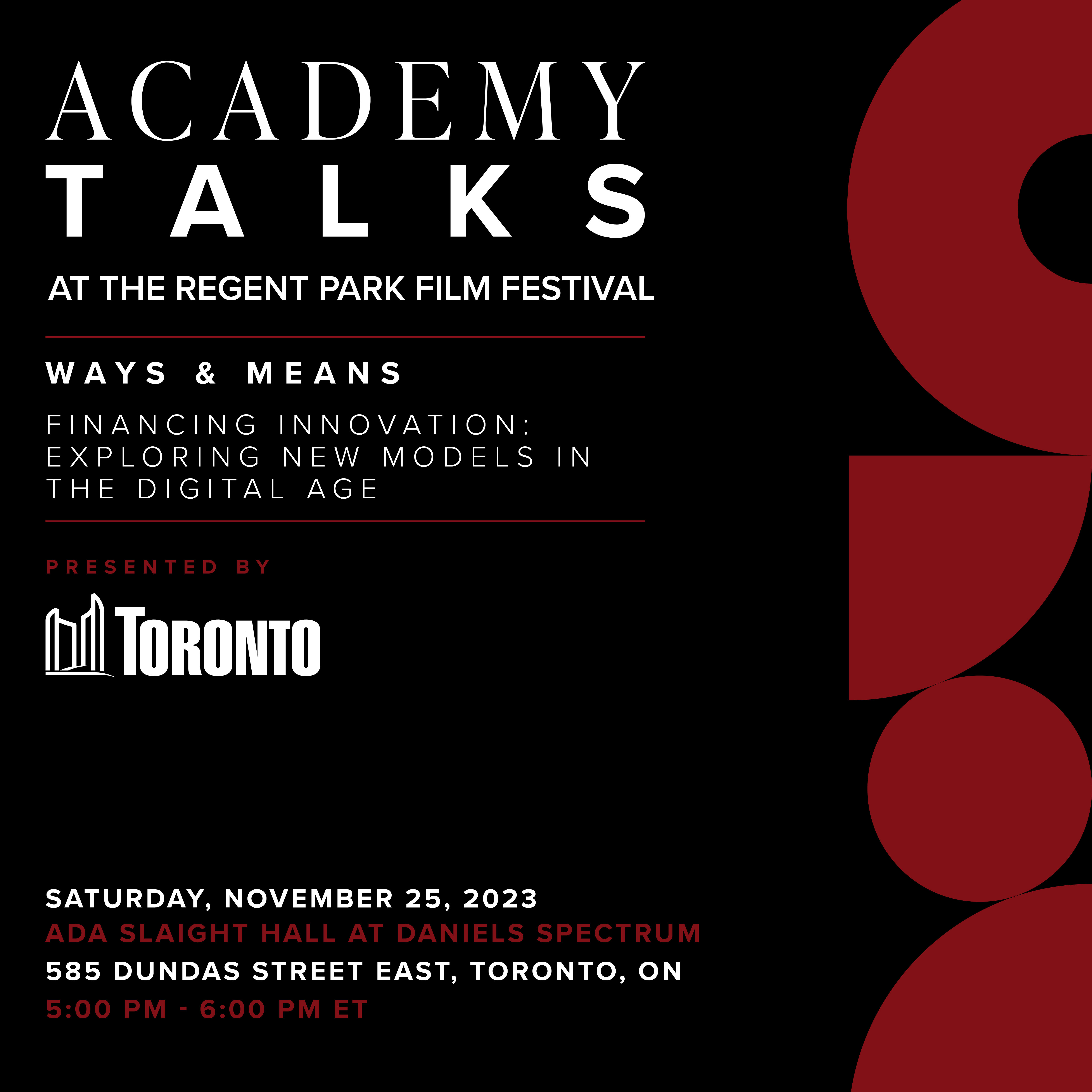 Academy Talks: Ways & Means | Financing Innovation: Exploring New Models in the Digital Age